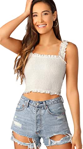 White Ruffle Top